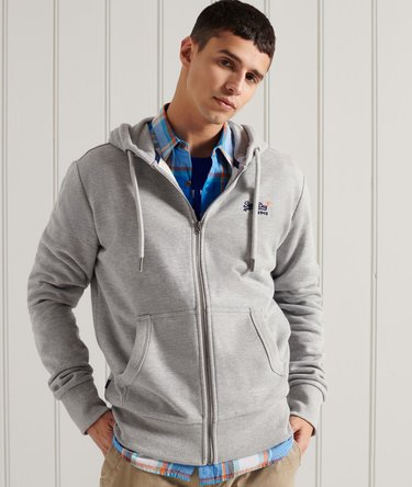 Klassieke Orange Label hoodie met rits en loopbackstof Image 1