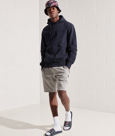 Superdry Sweat à capuche zippé doublé borg Bleu - Livraison