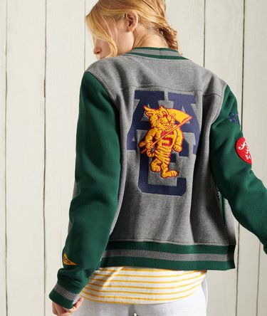 Collegiate Scripted Baseball Bomber Jacket Image 1