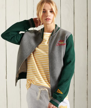 Collegiate Scripted Baseball Bomber Jacket Image 2
