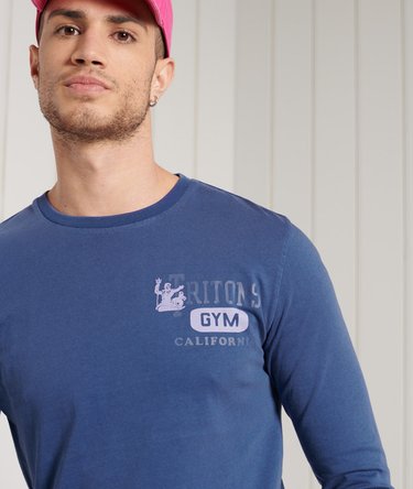 Long Sleeved Overdye Collegiate Top Image 4