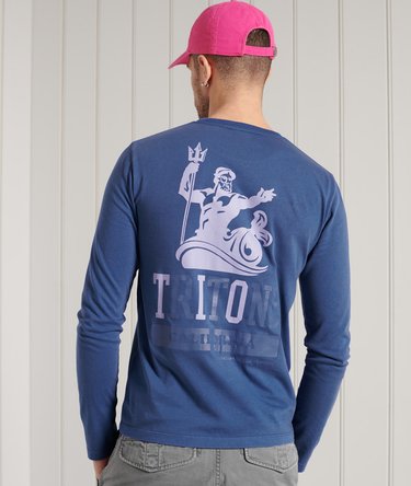 Long Sleeved Overdye Collegiate Top Image 1