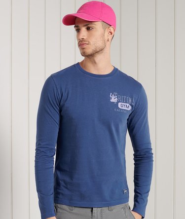 Long Sleeved Overdye Collegiate Top Image 2
