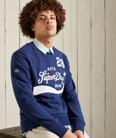 Collegiate sweatshirt med rund hals Image 3