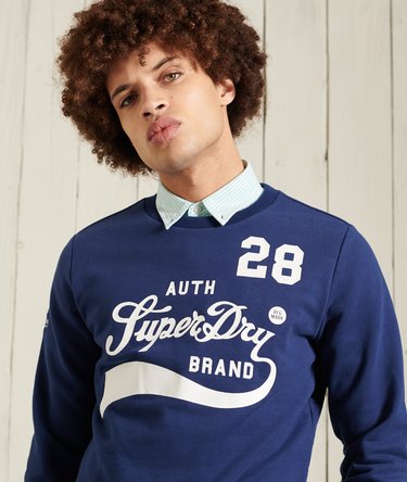 Collegiate sweatshirt med rund hals Image 5