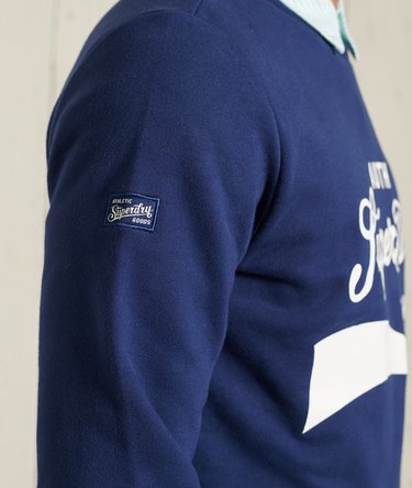 Collegiate sweatshirt med rund hals Image 4