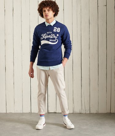 Collegiate sweatshirt med rund hals Image 2