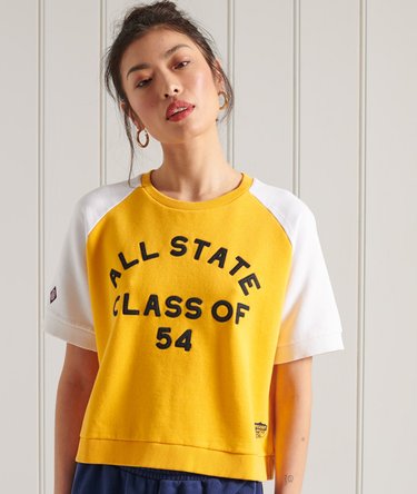Collegiate Colour Block Sweat T-Shirt Image 1