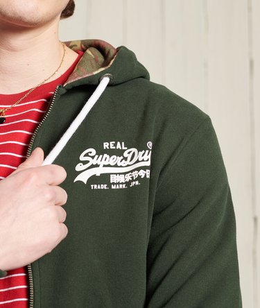 Sweat à capuche zippé imprimé sur l'ensemble Vintage Logo Image 3
