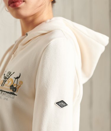 Vintage Logo Itago Zip Brushed Hoodie Image 3