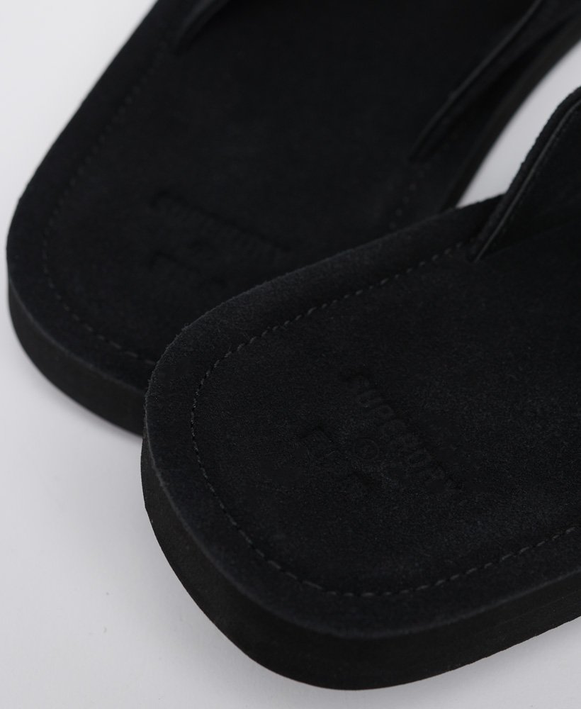 mens Slim Cross Strap Sliders in Black | Superdry UK