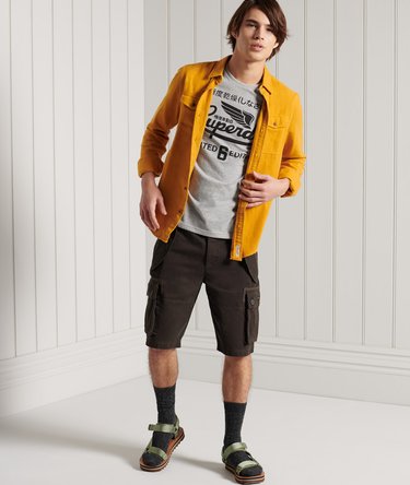 Lichtgewicht T-shirt met militaire print Image 2