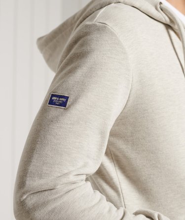 Sudadera de rizo con capucha, cremallera y logo Core Workwear Image 4