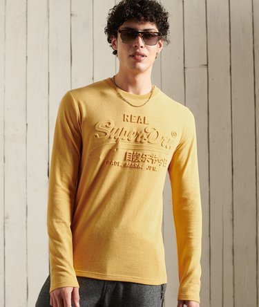 Bluzka z długim rękawem Vintage Logo z wytłoczonym nadrukiem Image 1