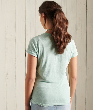 T-shirt en satin ton sur ton Vintage Logo Image 3