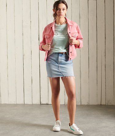 T-shirt en satin ton sur ton Vintage Logo Image 2