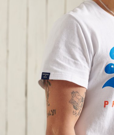 Camiseta ligera con logo tricolor Vintage Image 3