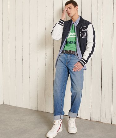 Vintage Varsity Embroidered Lightweight T-Shirt Image 2