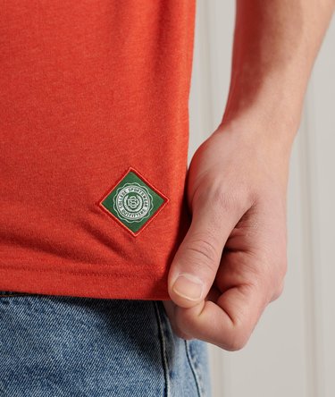 Lichtgewicht T-shirt met driekleurig Vintage Logo Image 4