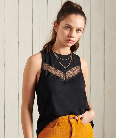 Chevron Lace Vest Top Image 1