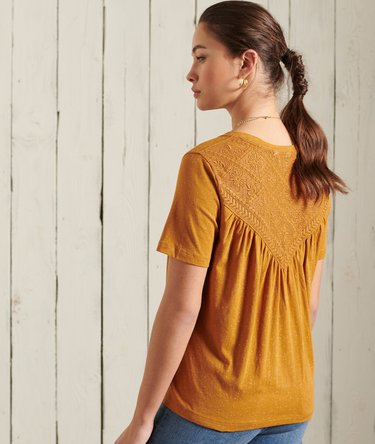 T-shirt met geborduurde achterkant Image 3