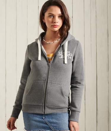 Sweat &agrave; capuche zipp&eacute; Collegiate Image 1