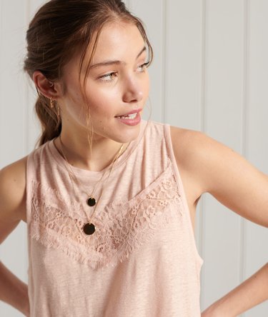 Chevron Lace Vest Top Image 4