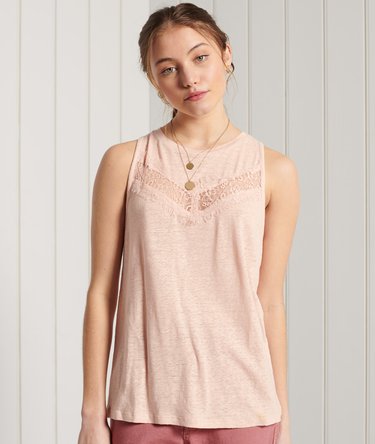 Chevron Lace Vest Top Image 1