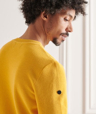 Jersey de algodón orgánico con textura y cuello redondo Image 4