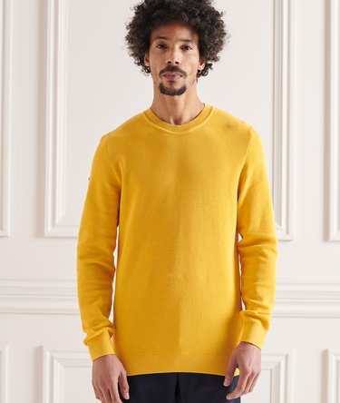 Jersey de algodón orgánico con textura y cuello redondo Image 1