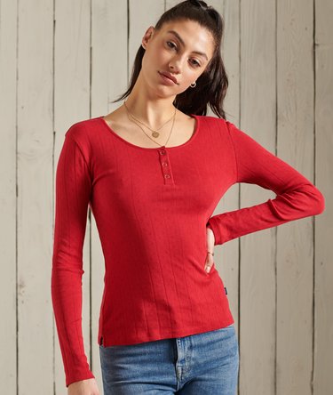 Top tunisien skinny en maille pointelle Image 1