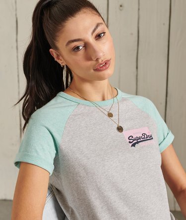 Camiseta de béisbol de algodón orgánico color pastel Image 3