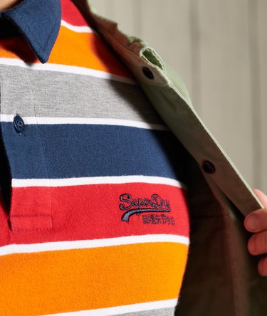 Organic Cotton Academy Stripe Polo Shirt Image 5