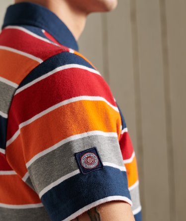 Organic Cotton Academy Stripe Polo Shirt Image 4