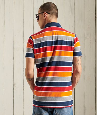Organic Cotton Academy Stripe Polo Shirt Image 3