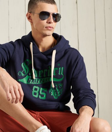 Sudadera gráfica sin cierre con capucha y forro de rizo de algodón Collegiate Image 3