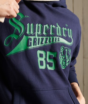 Sudadera gráfica sin cierre con capucha y forro de rizo de algodón Collegiate Image 4