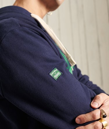 Sudadera gráfica sin cierre con capucha y forro de rizo de algodón Collegiate Image 5