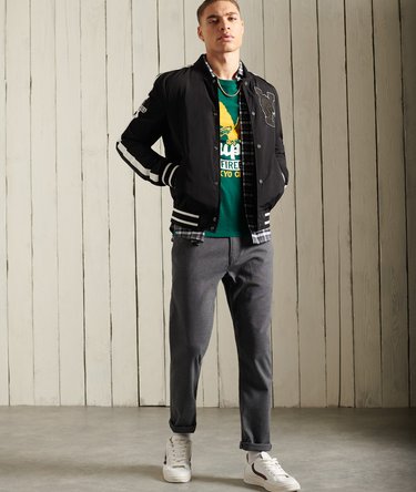 Lichtgewicht gelaagd Varsity T-shirt Image 2