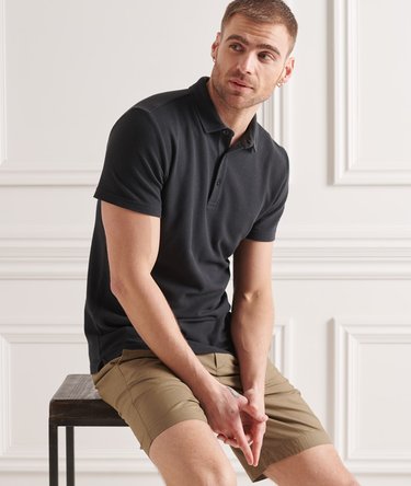 Polo en jersey de coton biologique texturé Image 3