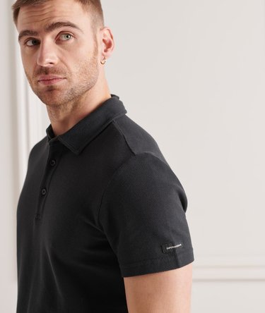 Polo en jersey de coton biologique texturé Image 5