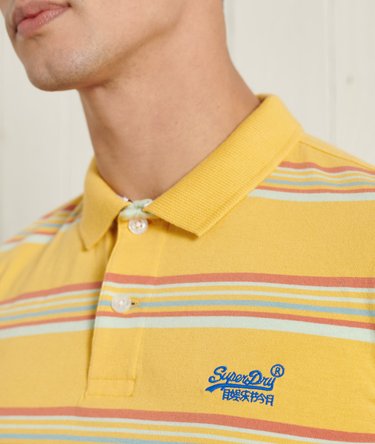 Organic Cotton Vintage Stripe Jersey Polo Shirts Image 3