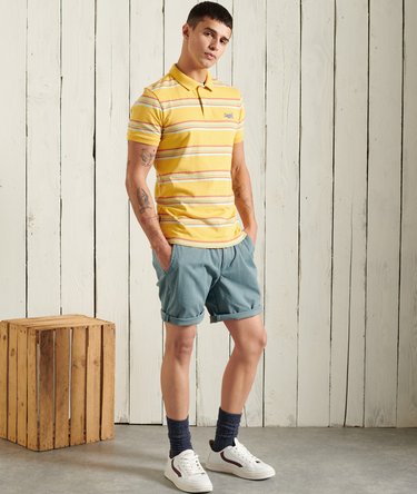 Organic Cotton Vintage Stripe Jersey Polo Shirts Image 2