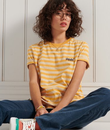 Camiseta de algodón orgánico con diseño a rayas Image 3