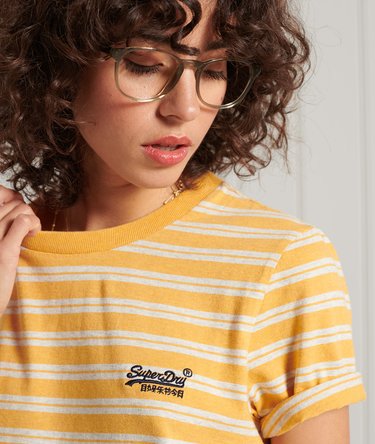 Camiseta de algodón orgánico con diseño a rayas Image 4