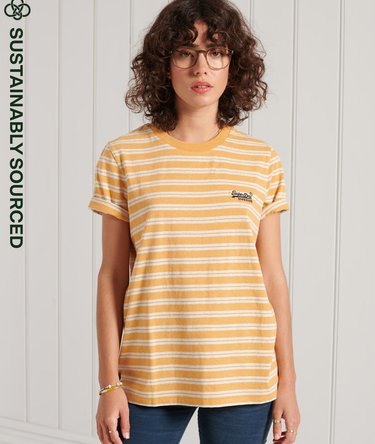 Camiseta de algodón orgánico con diseño a rayas Image 1