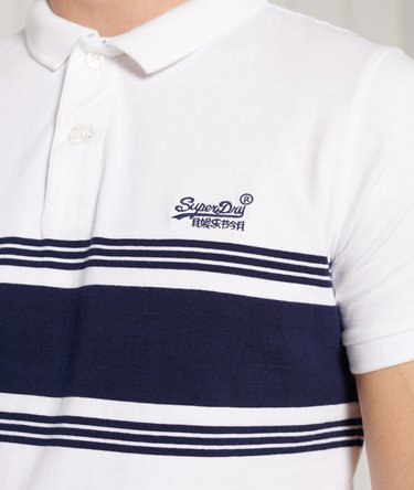 Organic Cotton Vintage Chestband Jersey Polo Shirt Image 4