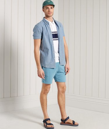 Organic Cotton Vintage Chestband Jersey Polo Shirt Image 2