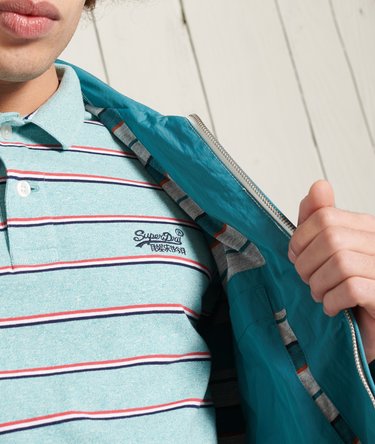 Organic Cotton Striped Pique Polo Shirt Image 3