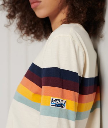 Haut ray&eacute; &agrave; manches longues Cali en coton biologique Image 4